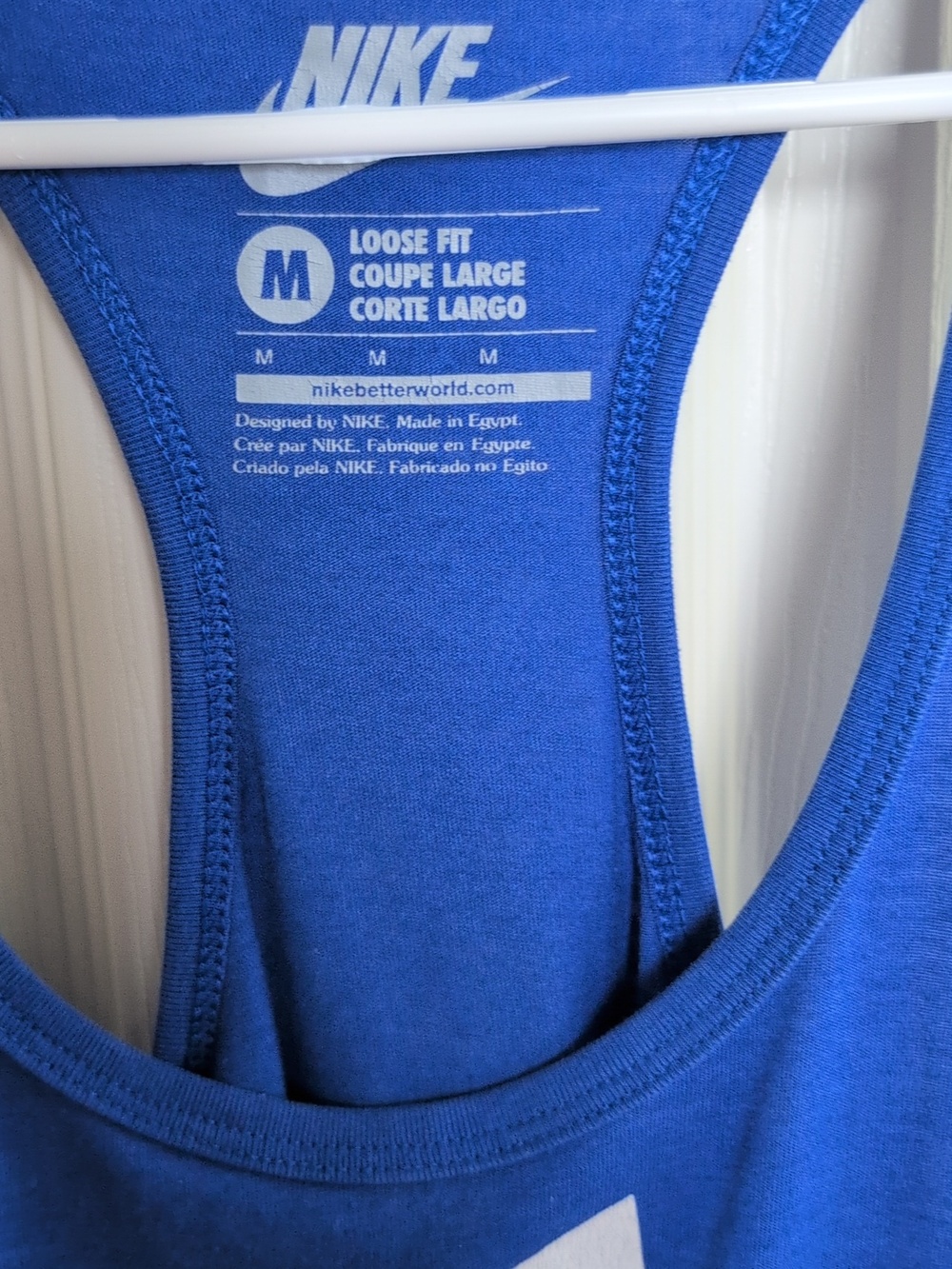 Nike Blue Racerback Tank with Gradient Logo - Picture 2 of 8